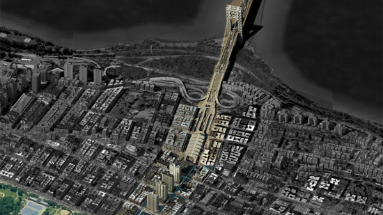 Aerial view of the George Washington Bridge