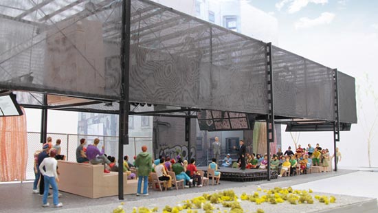 Rendering of the BMW Guggenheim Lab in New York