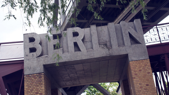 Berlin spelled out on an archway