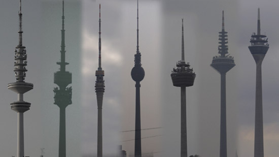 Observation towers juxtaposed to look like minarets