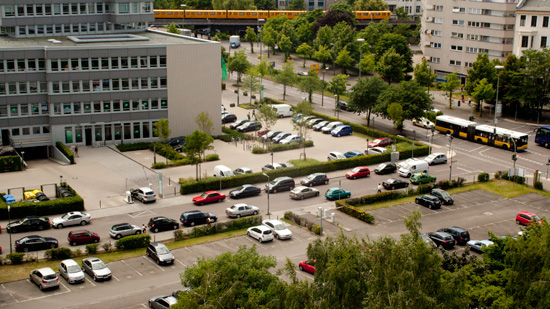 Image of an urban parking lot