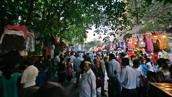 Busy street market